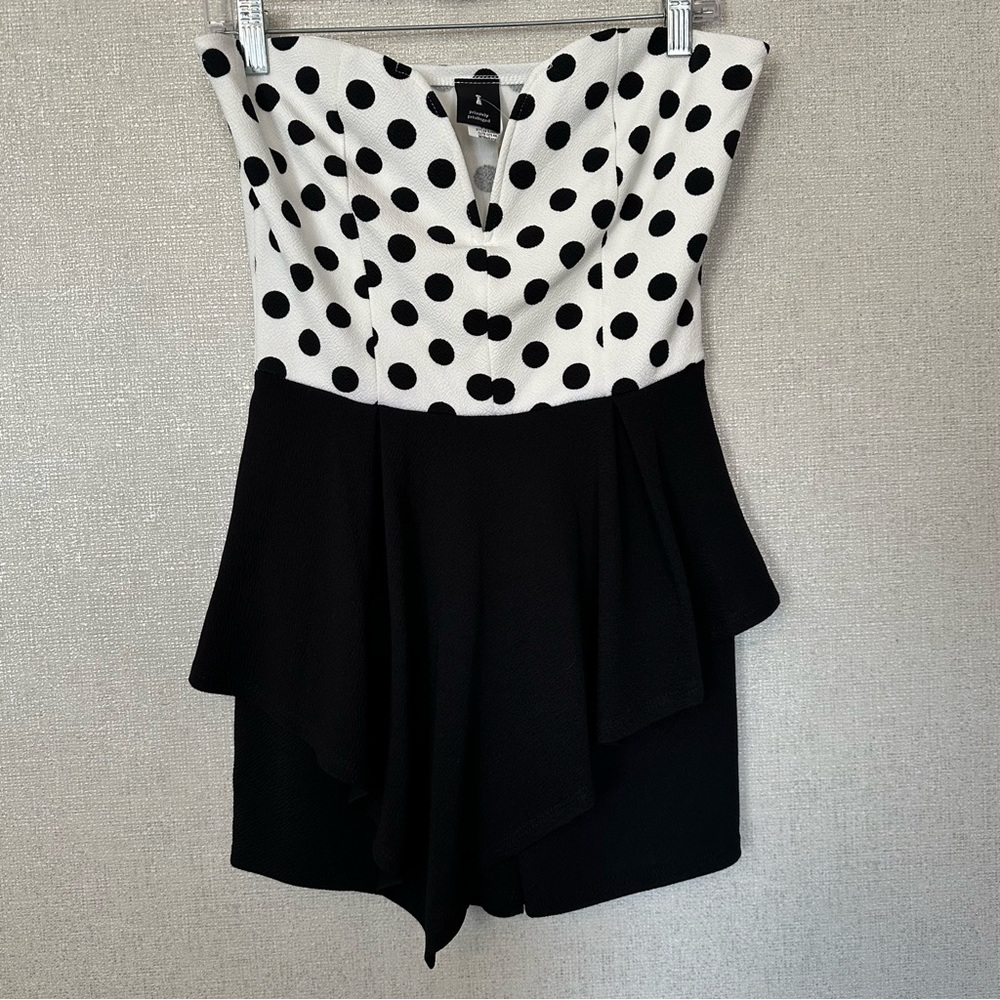Privately Privileged Polka Dot Romper NWOT